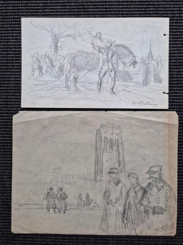 BASTIEN, Alfred - 3 dessins originaux, Enlèvement ou Envoi