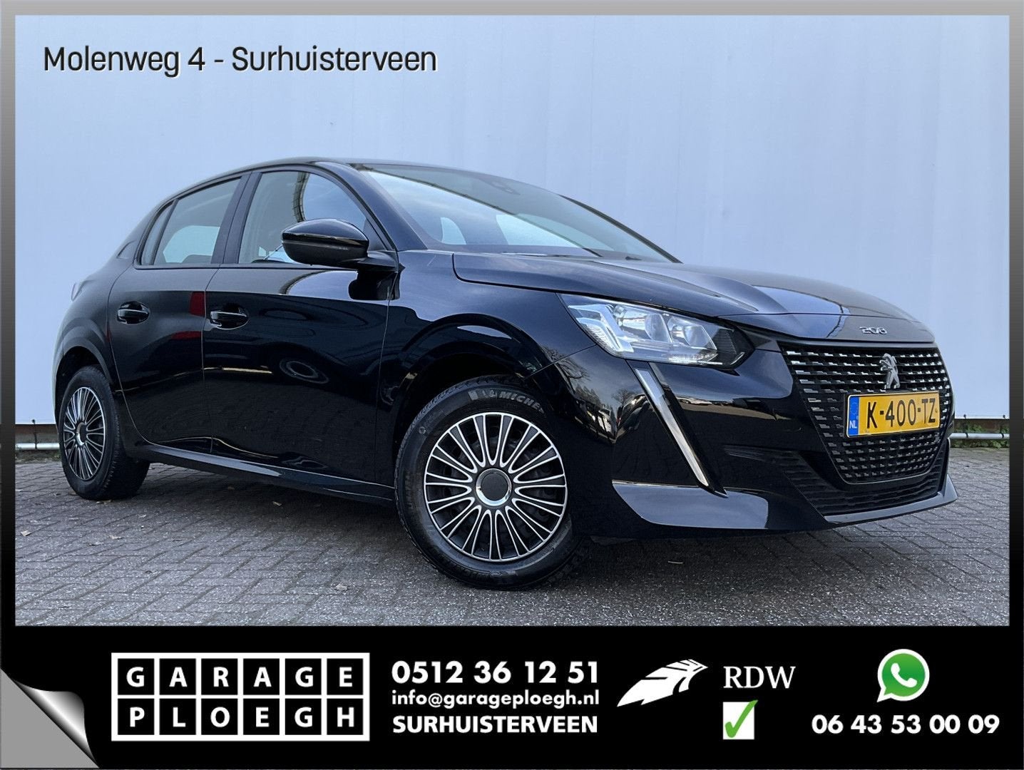 Peugeot 208 1.2 PureTech Active Carplay Cruise Clima DAB NL-, Auto's, Zwart, Bedrijf, Handgeschakeld, Stadsauto