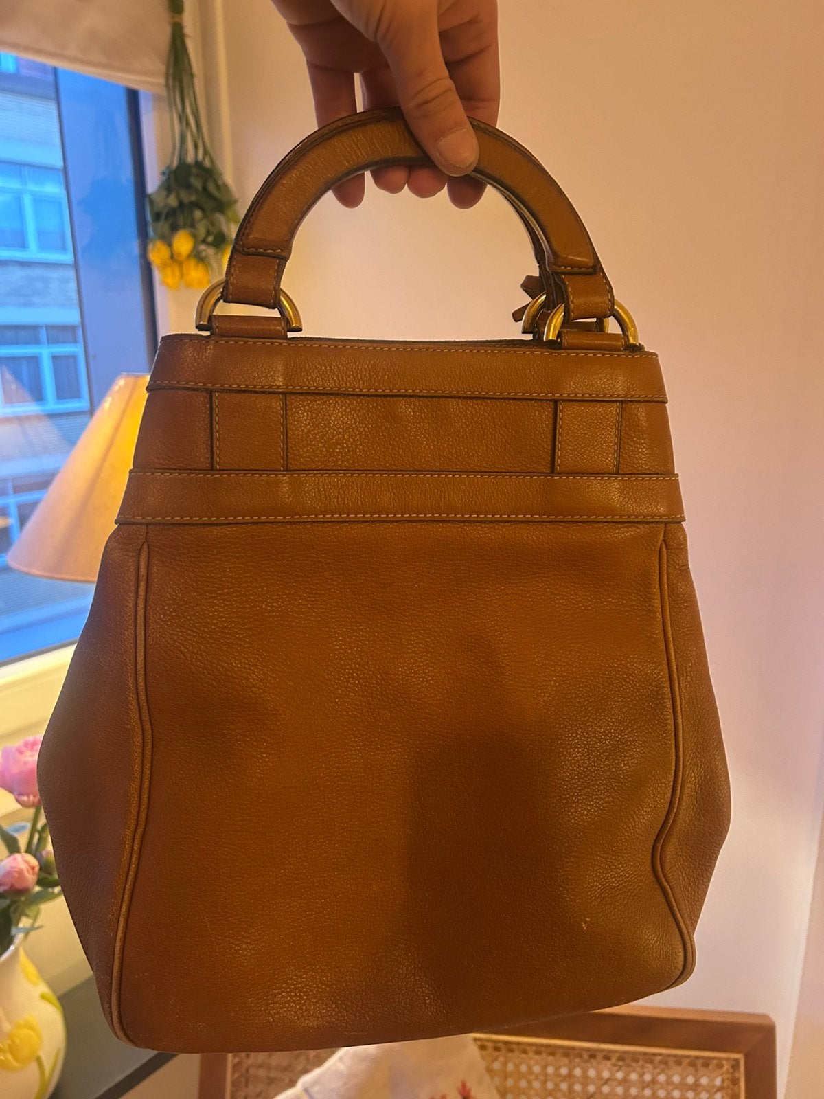 Sac à main delvaux Roseau, Bijoux, Sacs & Beauté, Enlèvement ou Envoi, Utilisé, Brun
