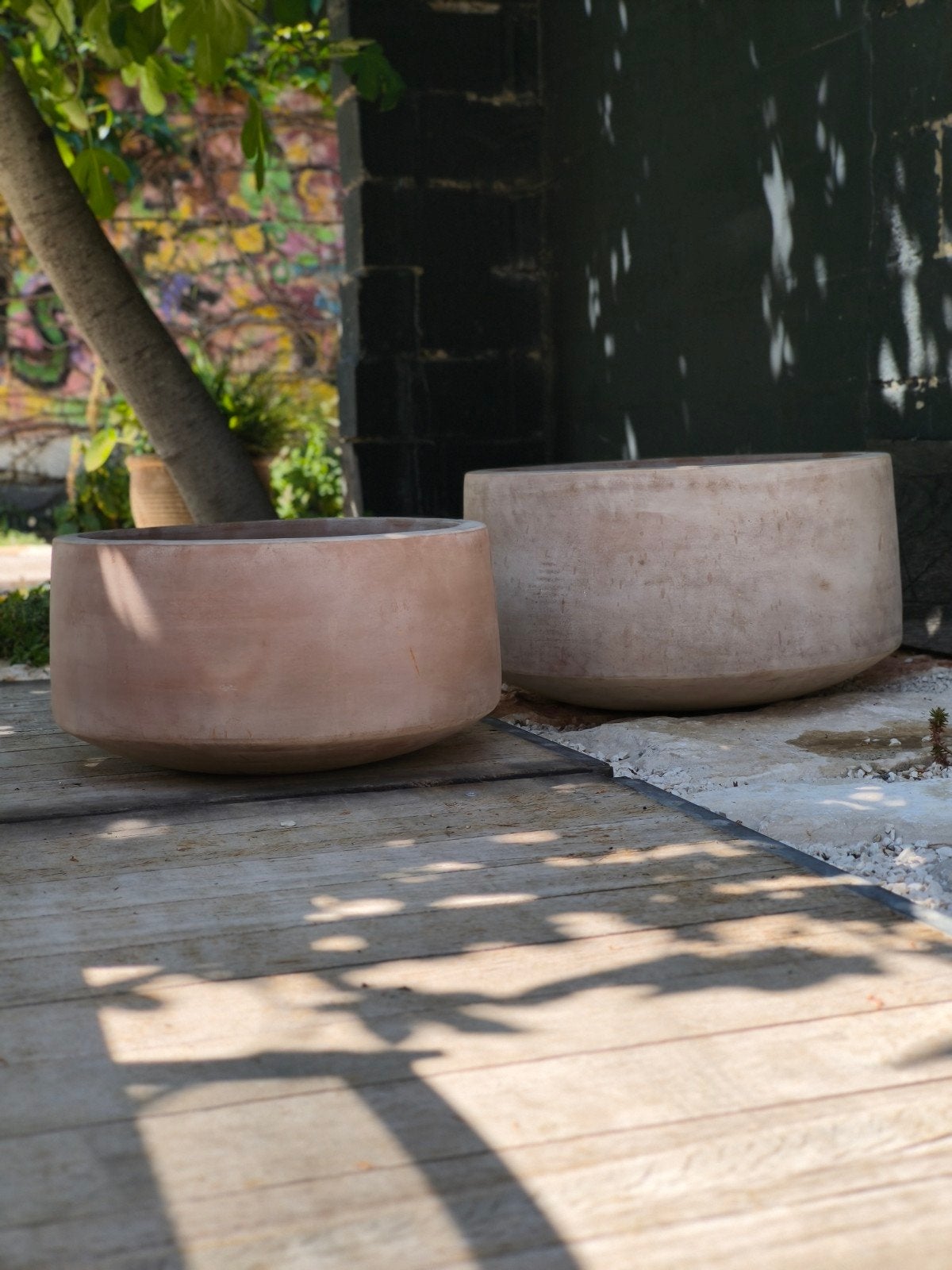 Premium Terracotta bloempotten – Set van 2, Tuin en Terras, Ophalen, Nieuw, Rond, Balkon