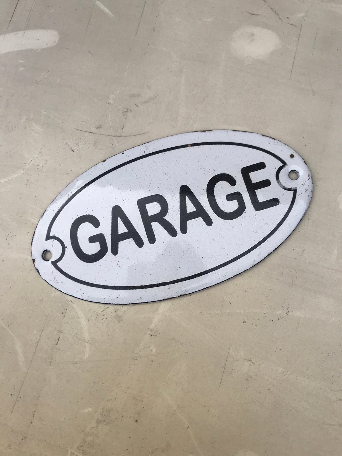 Émail de garage, Enlèvement ou Envoi, Utilisé, Panneau publicitaire