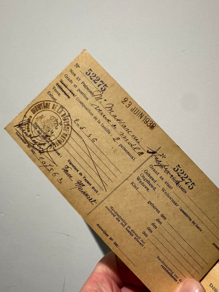 WW2 ABBL Carnet de prescription RARE, Collections, Enlèvement ou Envoi