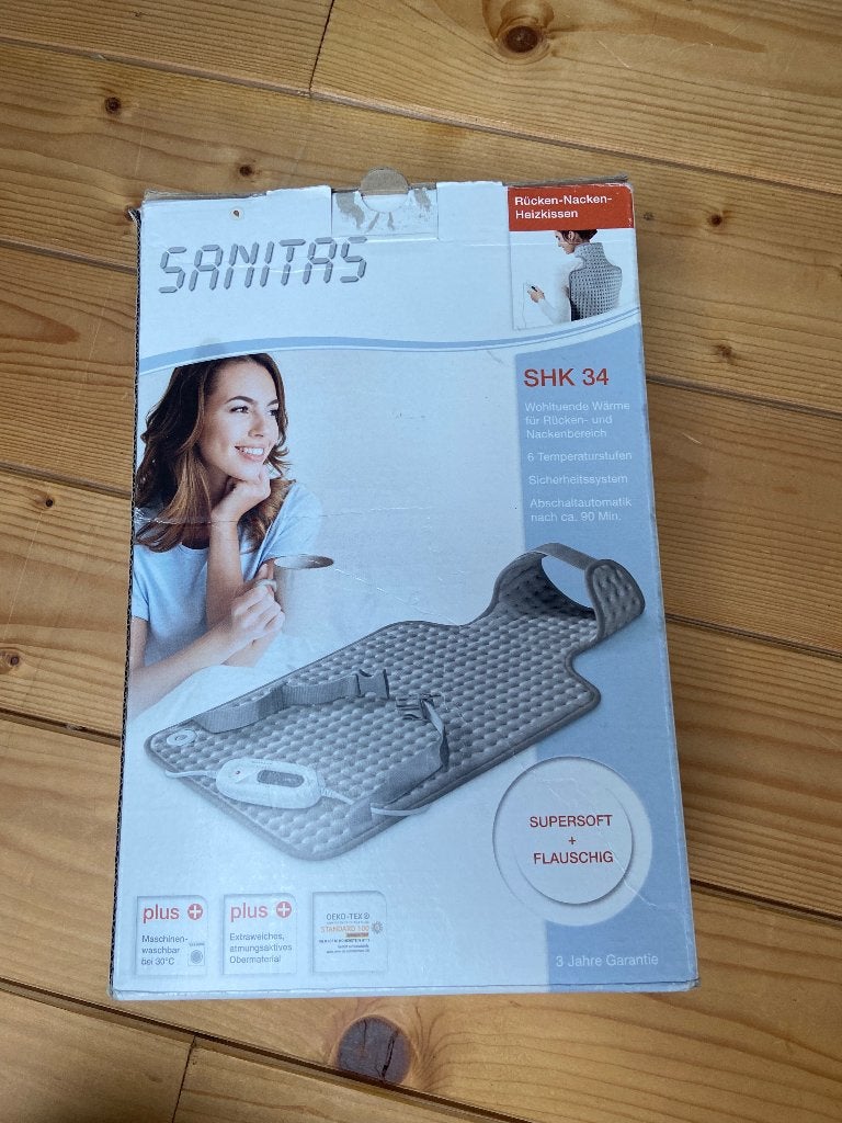 Nieuw warmtekussen voor nek en rug Sanitas, Ophalen of Verzenden, Nieuw, Massagestoel of Kussen