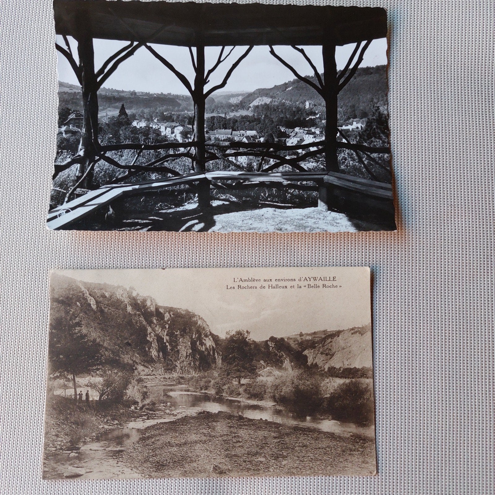 2 oude postkaarten van Aywaille, Verzamelen, Ophalen of Verzenden
