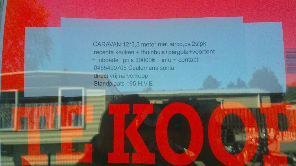 stacaravan te koop op camping hof van eeden westerlo, Caravans en Kamperen, Stacaravans, Tot en met 2