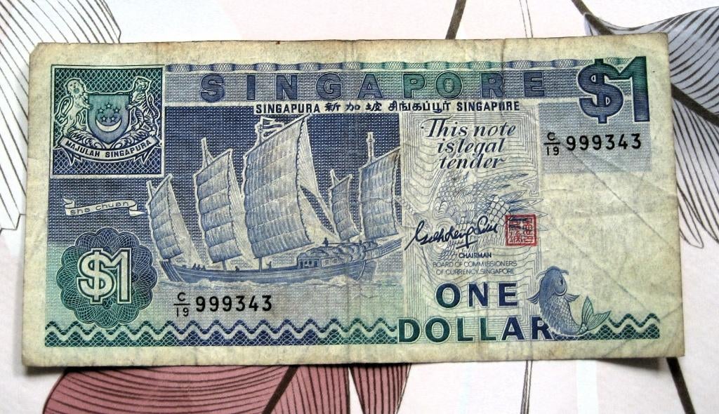 singapore one dollar bill, Postzegels en Munten, Ophalen of Verzenden, Zuidoost-Azië, Los biljet