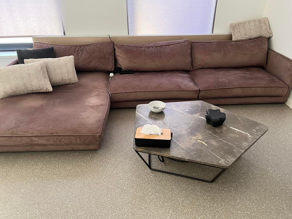 Fauteuil d'angle en velours Natuzzi, Enlèvement, Comme neuf
