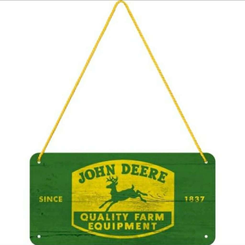 John Deere tractor wand bordje klok beker vlag lamp, Verzamelen, Merken en Reclamevoorwerpen, Nieuw, Reclamebord, Ophalen of Verzenden