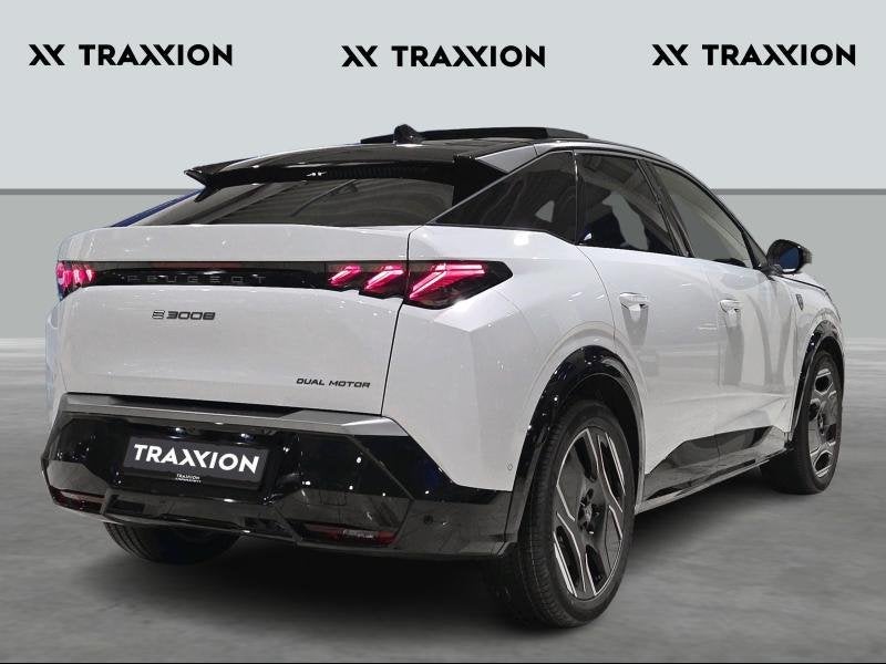 Peugeot 3008 Exclusive AWD Dual Motor 325pk Full Option, Auto's, Automaat, Zwart, 326 pk, Wit