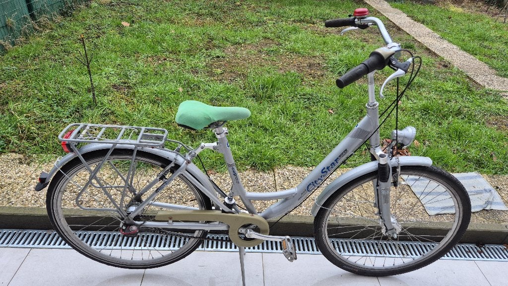 Duitse fiets Alu City Star, voor langer dan  1.m 60 tot 2 m, Fietsen en Brommers, Fietsen | Dames | Omafietsen, Ophalen, Gebruikt