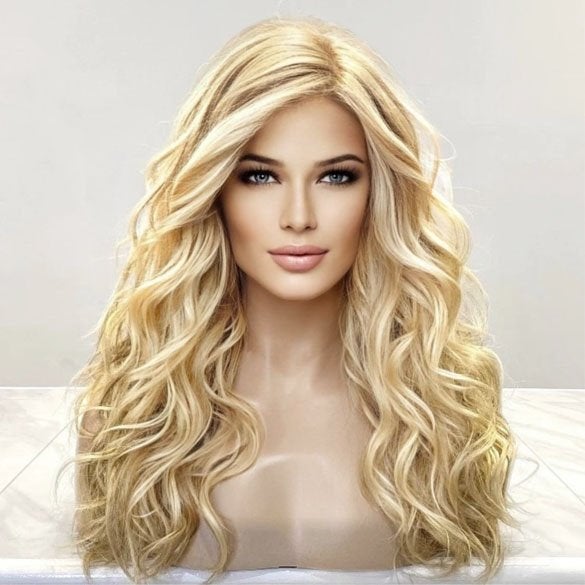 Swiss lace pruik lang haar beach wave krullen Calyx FS613-27, Ophalen of Verzenden, Nieuw
