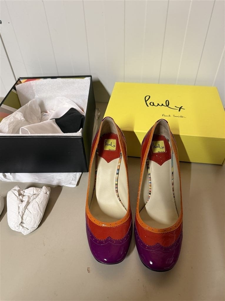 Paul Smith Blynth Red Vogue Shoe Purple Orange EU 40 - schoe, Kleding | Dames, Ophalen of Verzenden, Zo goed als nieuw