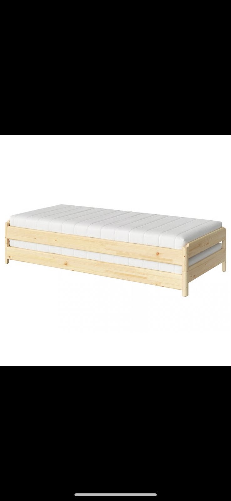 Stapelbaar bed UTAKER ikea met 2 matrassen, goede staat, Ophalen, Zo goed als nieuw, Stapelbed