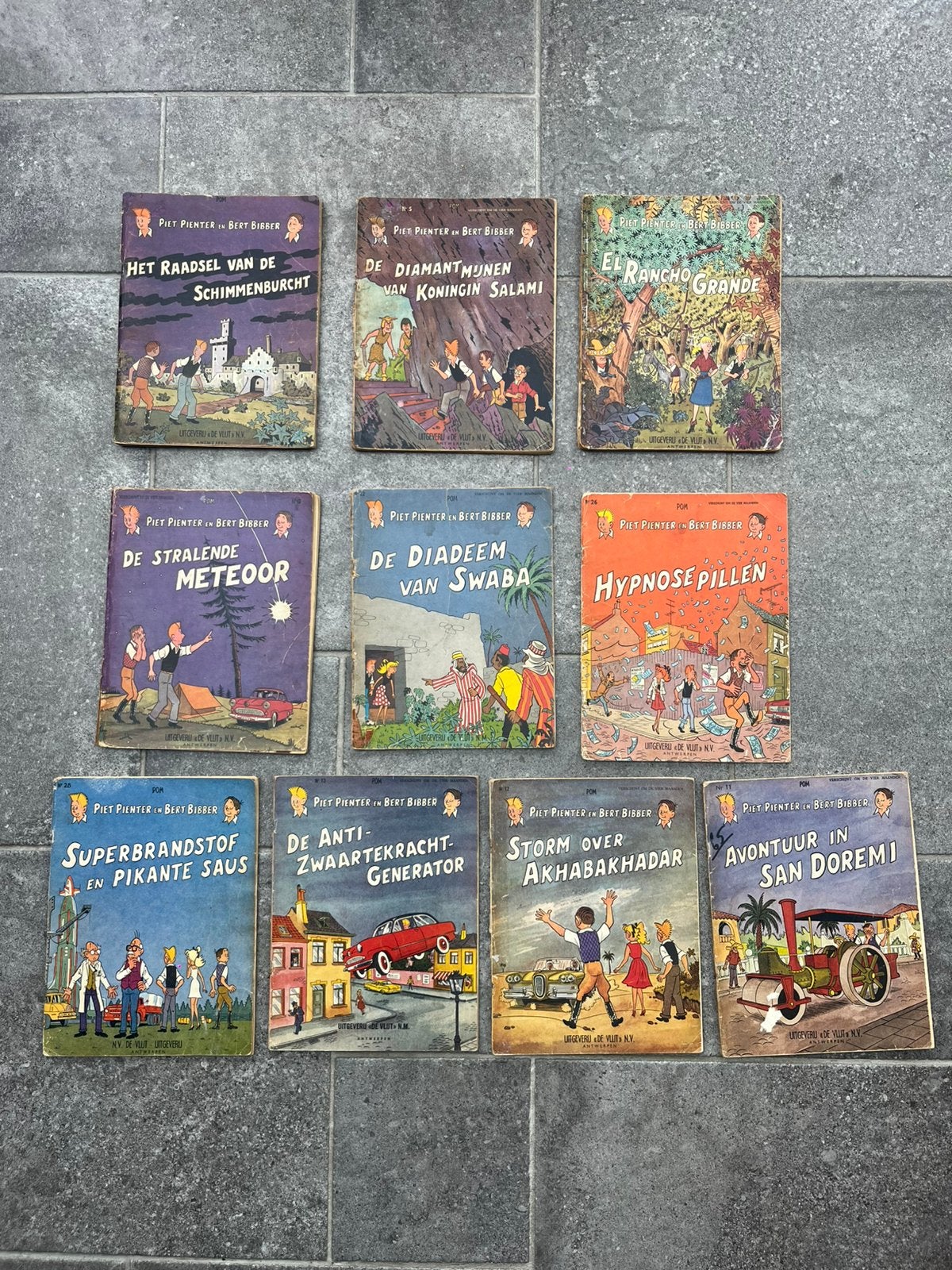 Lot 10x Piet Pienter en Bert Bibber, eerste druk, Plusieurs BD, Enlèvement ou Envoi, Utilisé