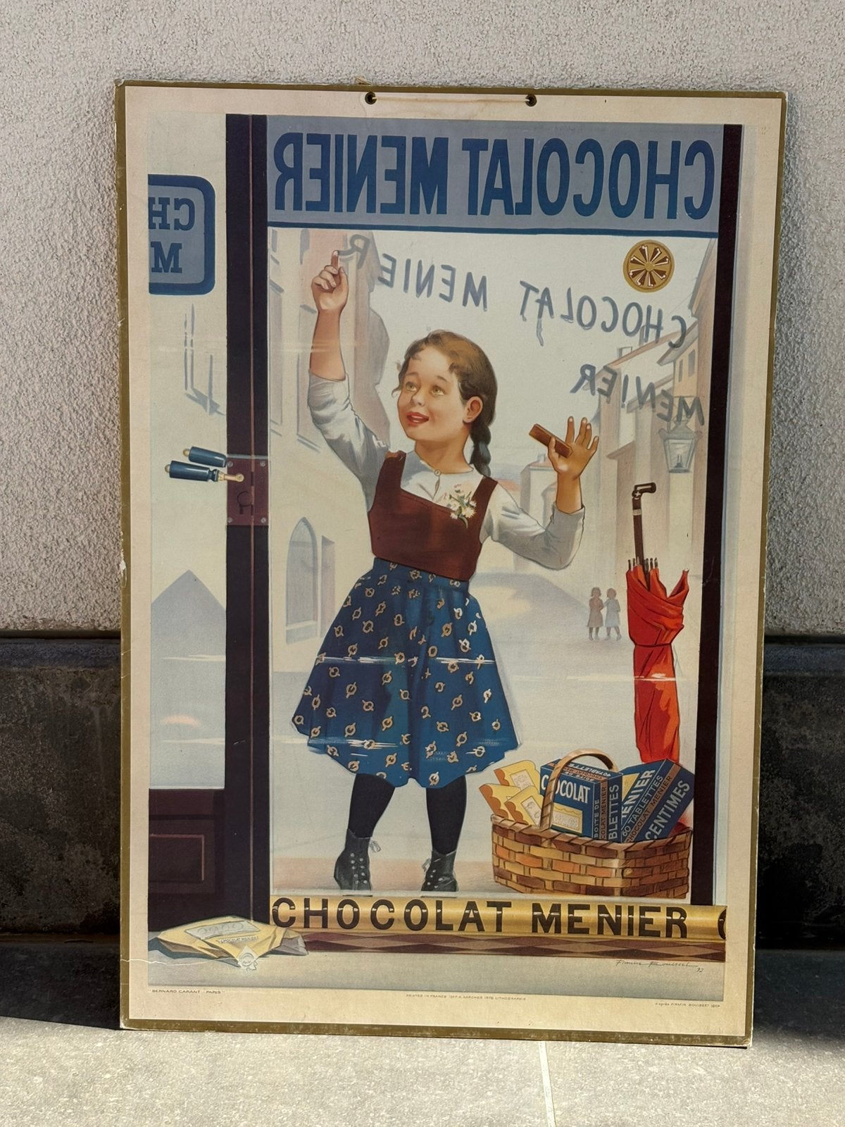 Panneau publicitaire en chocolat Menier, Enlèvement ou Envoi, Comme neuf, Panneau publicitaire