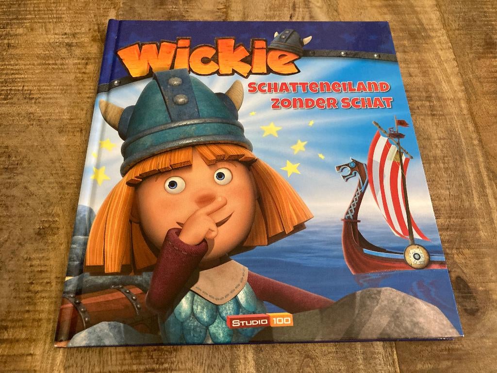 Prentenboek - Wickie: schatteneiland zonder schat - Studio1, Boeken, Ophalen of Verzenden, Gelezen, Studio 100