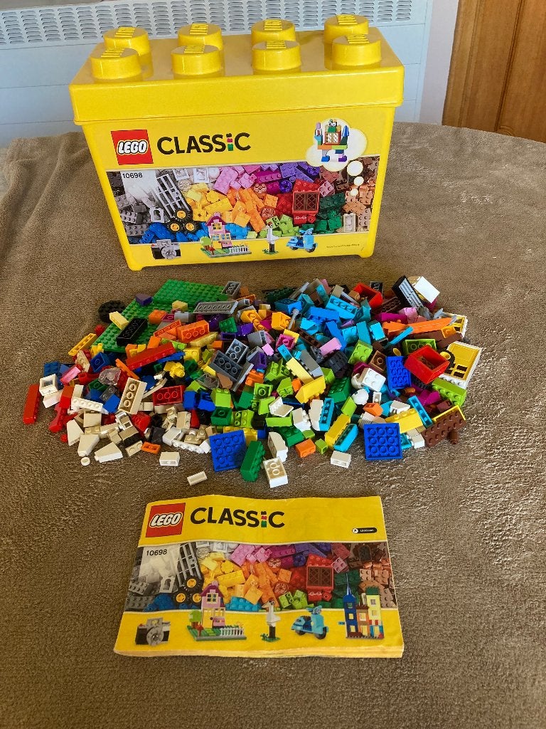 Lego classic creatieve opbergdoos large + boekje + blokjes, Enlèvement ou Envoi, Comme neuf, Instructions incluses, Lego