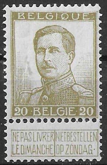 Timbre belge - 124, Envoi