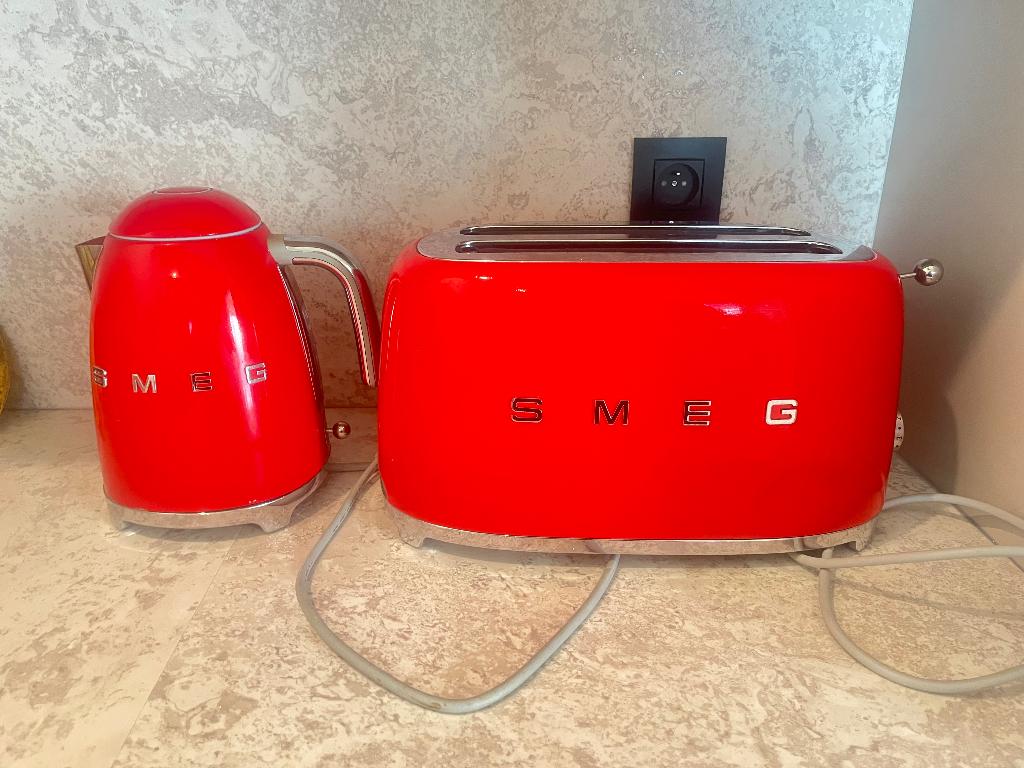 SMEG broodrooster en waterkoker, Electroménager, Grille-pain, Enlèvement, Utilisé