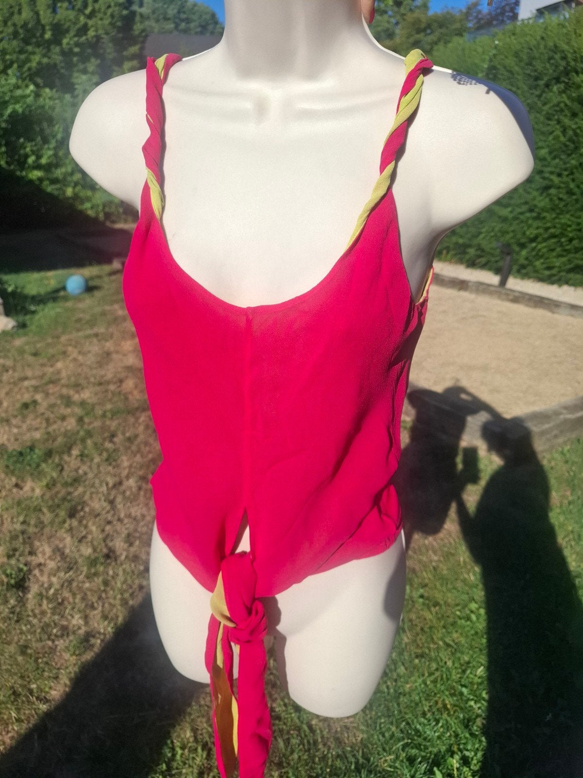 Nine fuschia fluid top M bgn eerst, Maat 38/40 (M), Nieuw, Ophalen of Verzenden, Zonder mouw