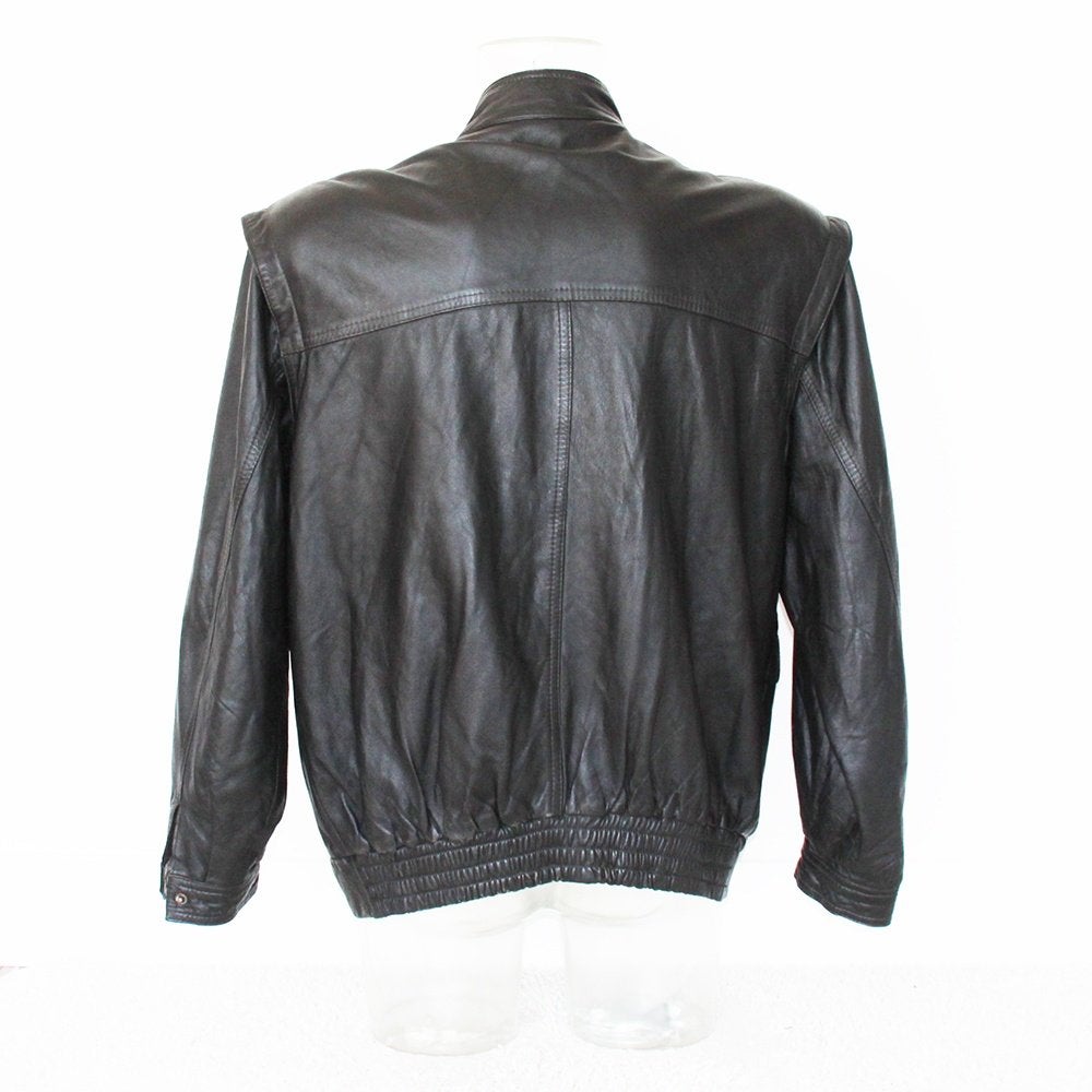 Belle veste en cuir pour homme 285* (taille 56) €70, -, Taille 56/58 (XL), Vintage, Comme neuf, Noir
