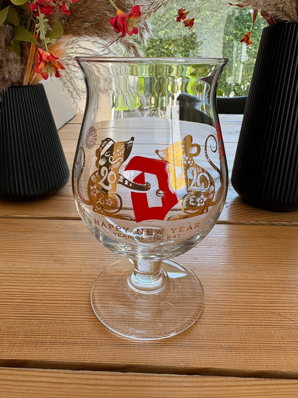 Duvel Chinees Nieuwjaar 2020 - Jaar van de rat, Verzamelen, Biermerken, Ophalen of Verzenden, Zo goed als nieuw, Glas of Glazen