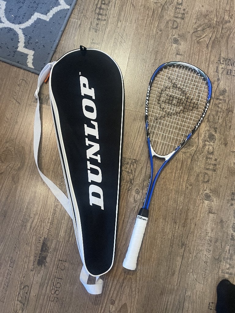 Dunlop Aero Ti Squash Racket met Hoes, Sports & Fitness, Enlèvement ou Envoi, Comme neuf, Raquette, Avec housse