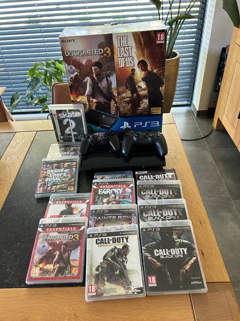 Playstation 3 Charcoal Black 500Gb (Super Slim) CECH-4204C, Ophalen, Gebruikt, Super Slim, Met harde schijf