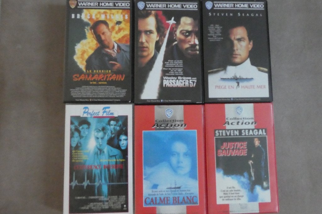 Lot de 6 Cassettes Vidéo pour 5€ (Action / Thriller), Ophalen, Zo goed als nieuw, Thrillers en Misdaad, VHS