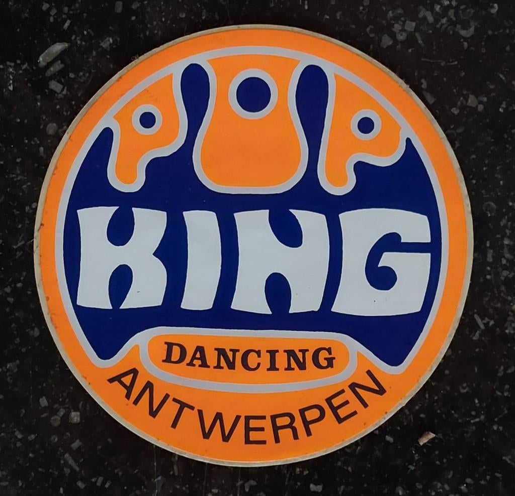 Sticker Café Antwerpen Pop King, Ophalen of Verzenden