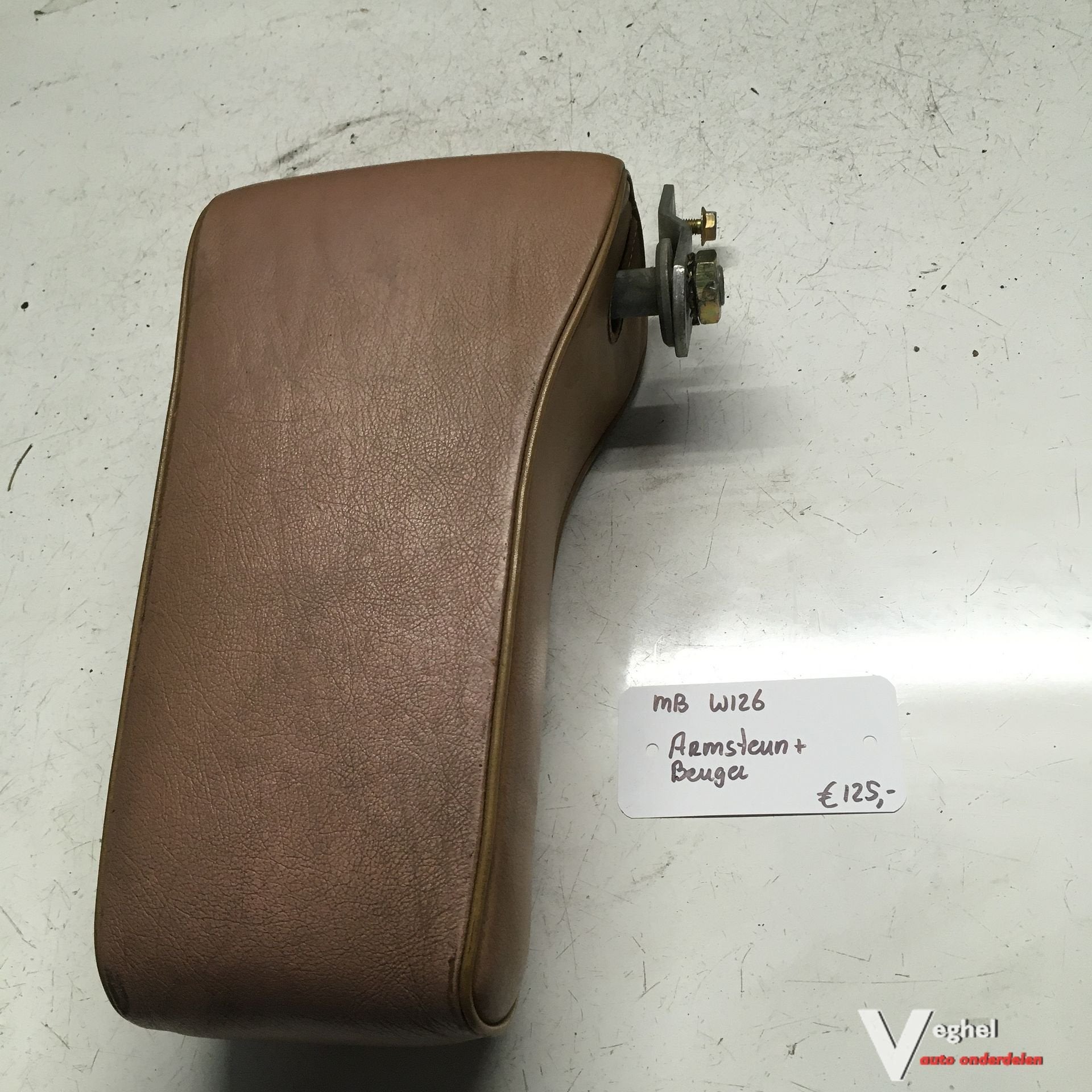 Mercedes W126 Armsteun met beugel Skai  Bruin, -, Utilisé, -, -
