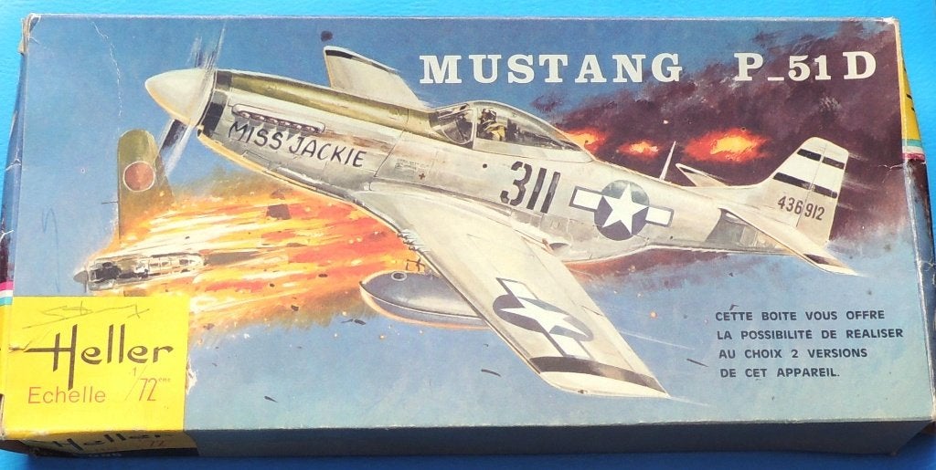 Heller Mustang P51D échelle 1/72ième, 1:72 tot 1:144, Verzenden, Zo goed als nieuw, Vliegtuig