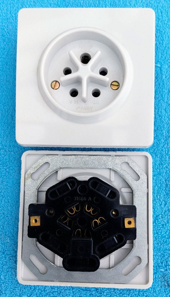 Kontaktdoos en stekker. 3P+N+aarding 16A-400V, Ophalen of Verzenden, Nieuw