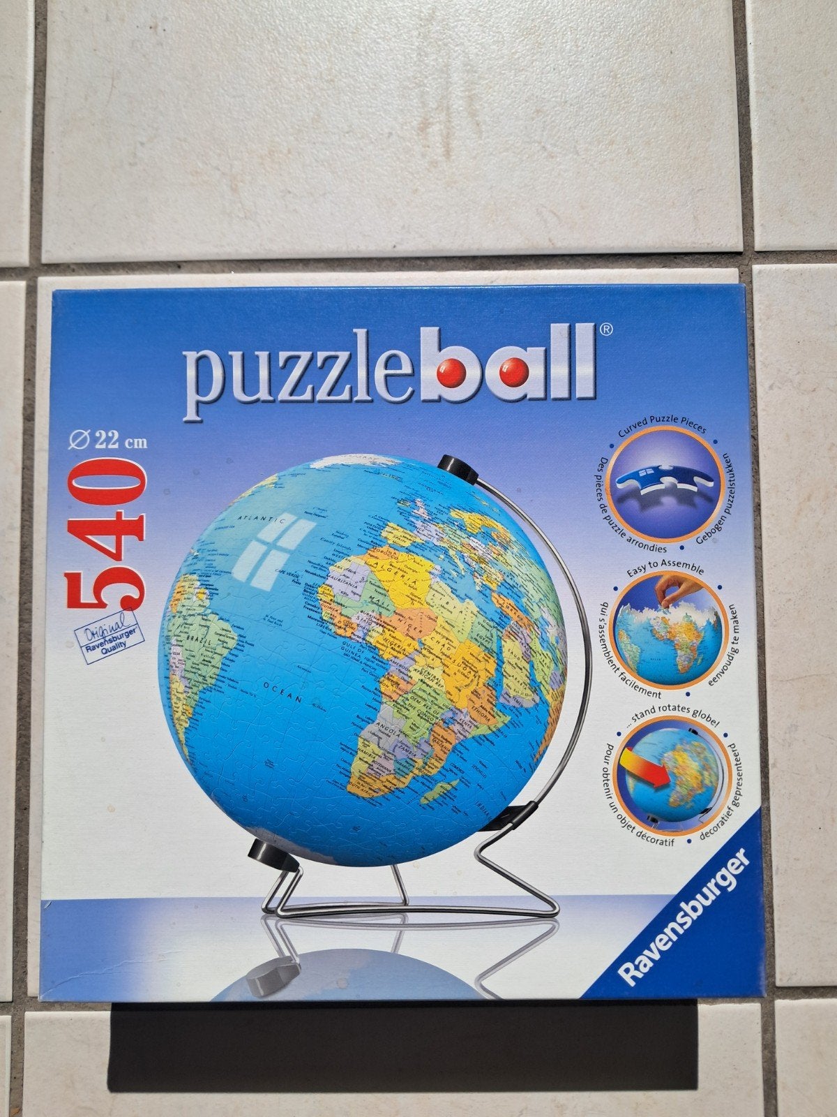 Puzzleball 540 stukjes - De Aarde, Ophalen, 500 t/m 1500 stukjes, Zo goed als nieuw, Legpuzzel