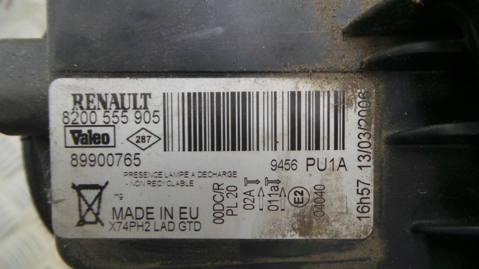 RENAULT LAGUNA KOPLAMP L 2004, Enlèvement ou Envoi, Utilisé, ARN reconnu