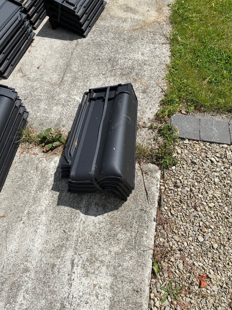 Dakpannen alegra mat antraciet kantpannen, Doe-het-zelf en Bouw, Ophalen, Nieuw, Steen of Klei, Dakpannen