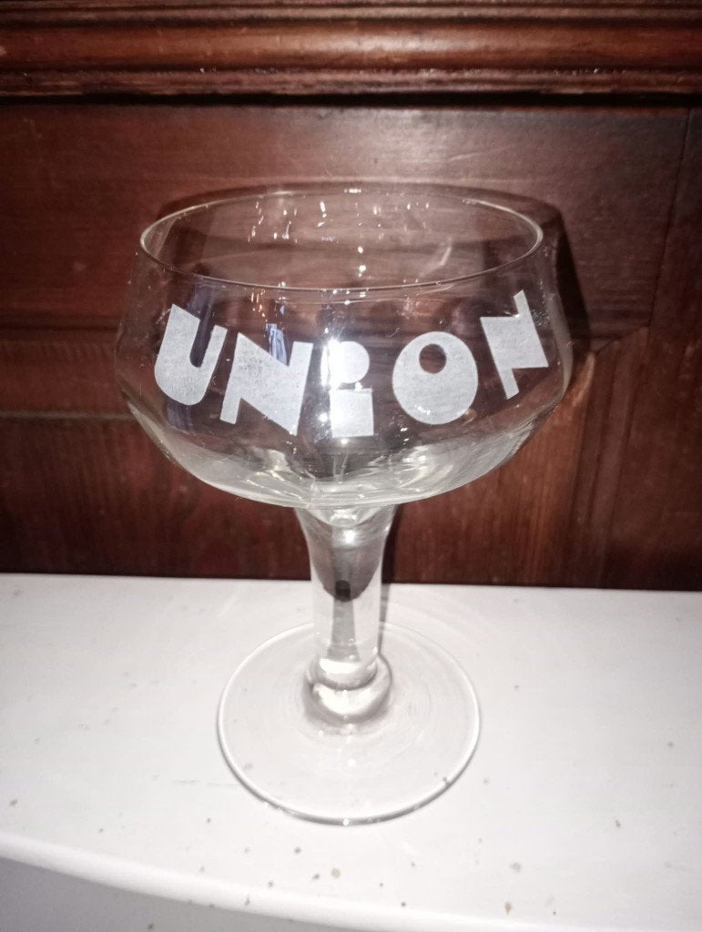 Brasserie bière verre Union acide, Enlèvement ou Envoi, Comme neuf, Verre ou Verres, Autres marques