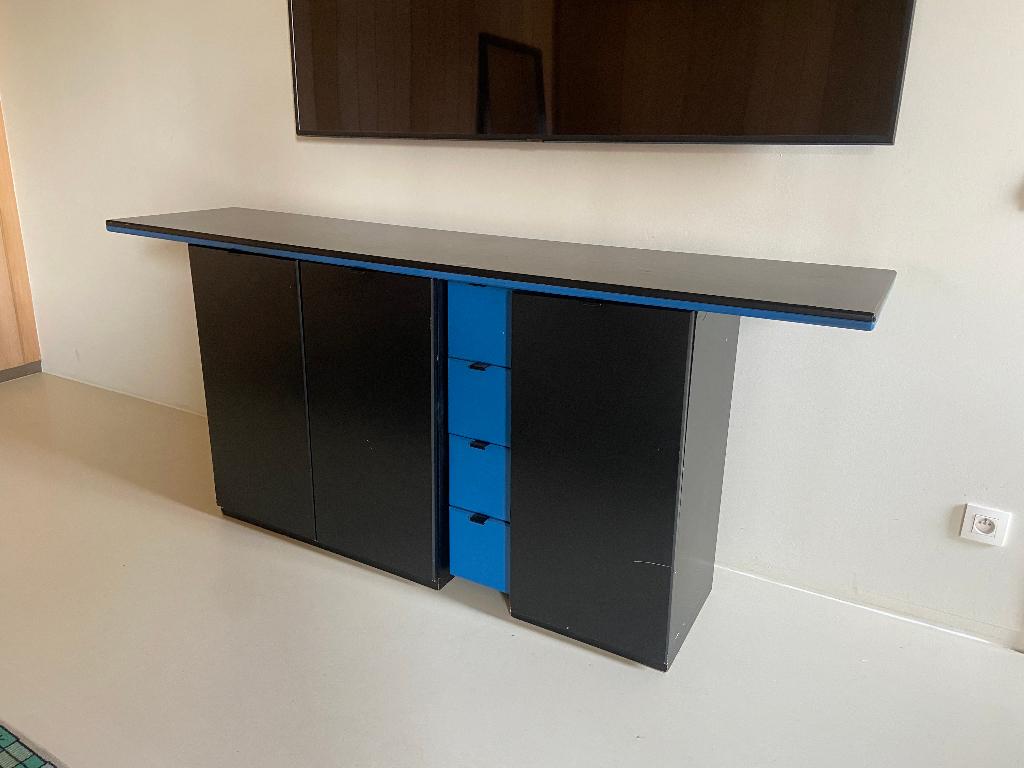 Interlubke Design dressoir jaren 80 memphis post modern, Huis en Inrichting, Kasten | Dressoirs, Gebruikt, 150 tot 200 cm, 25 tot 50 cm