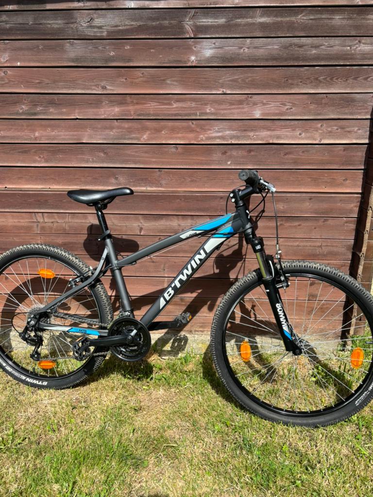 WAREMME - VTT Rockrider gris/bleu - 26 pouces, Enlèvement, Utilisé