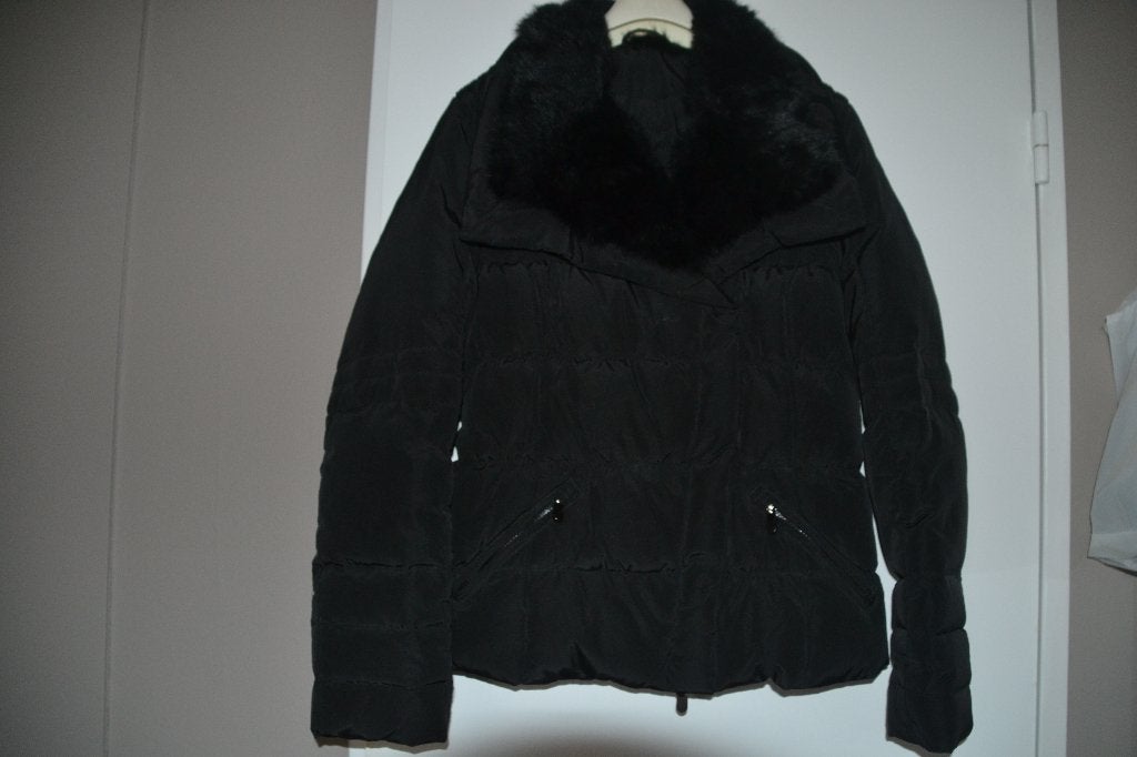 Veste d'hiver noire Sandro Ferrone, Enlèvement ou Envoi, Comme neuf, Taille 42/44 (L), Noir