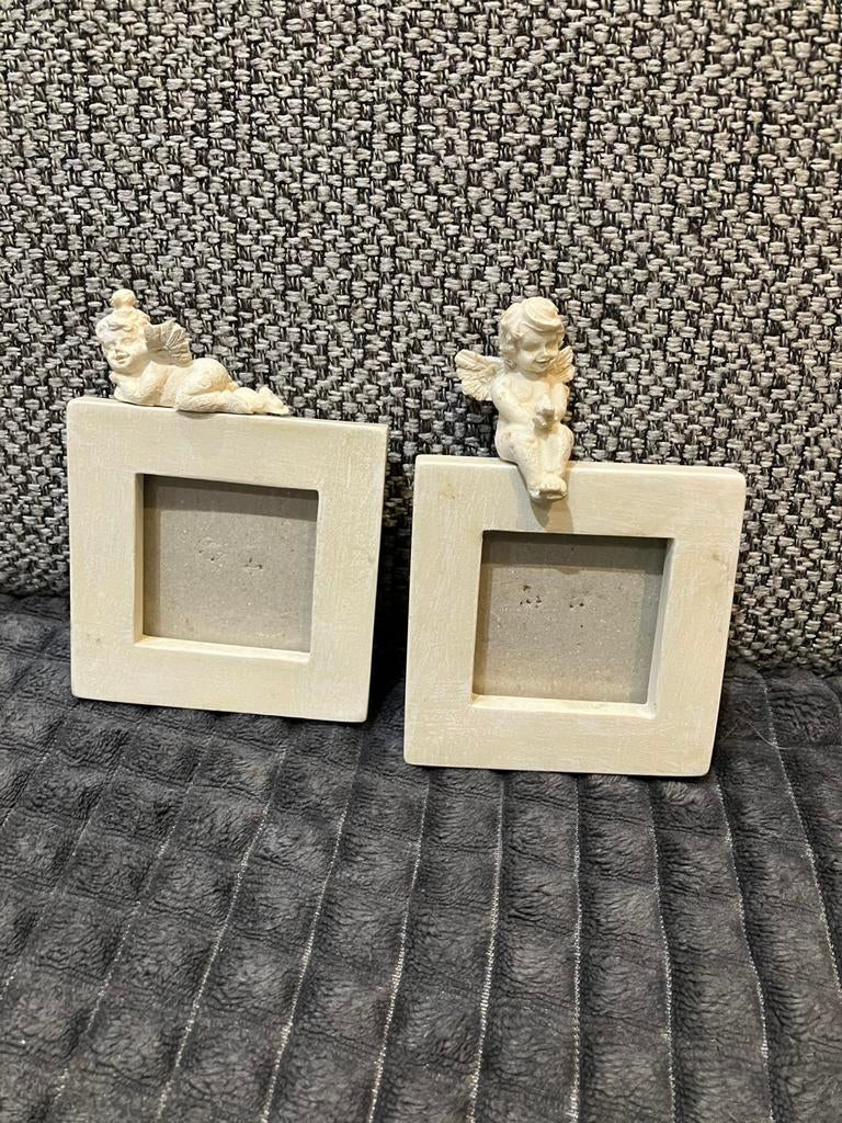 Set de 2 cadres photo avec ange 7,5 x 7,5 cm, Enlèvement ou Envoi, Utilisé