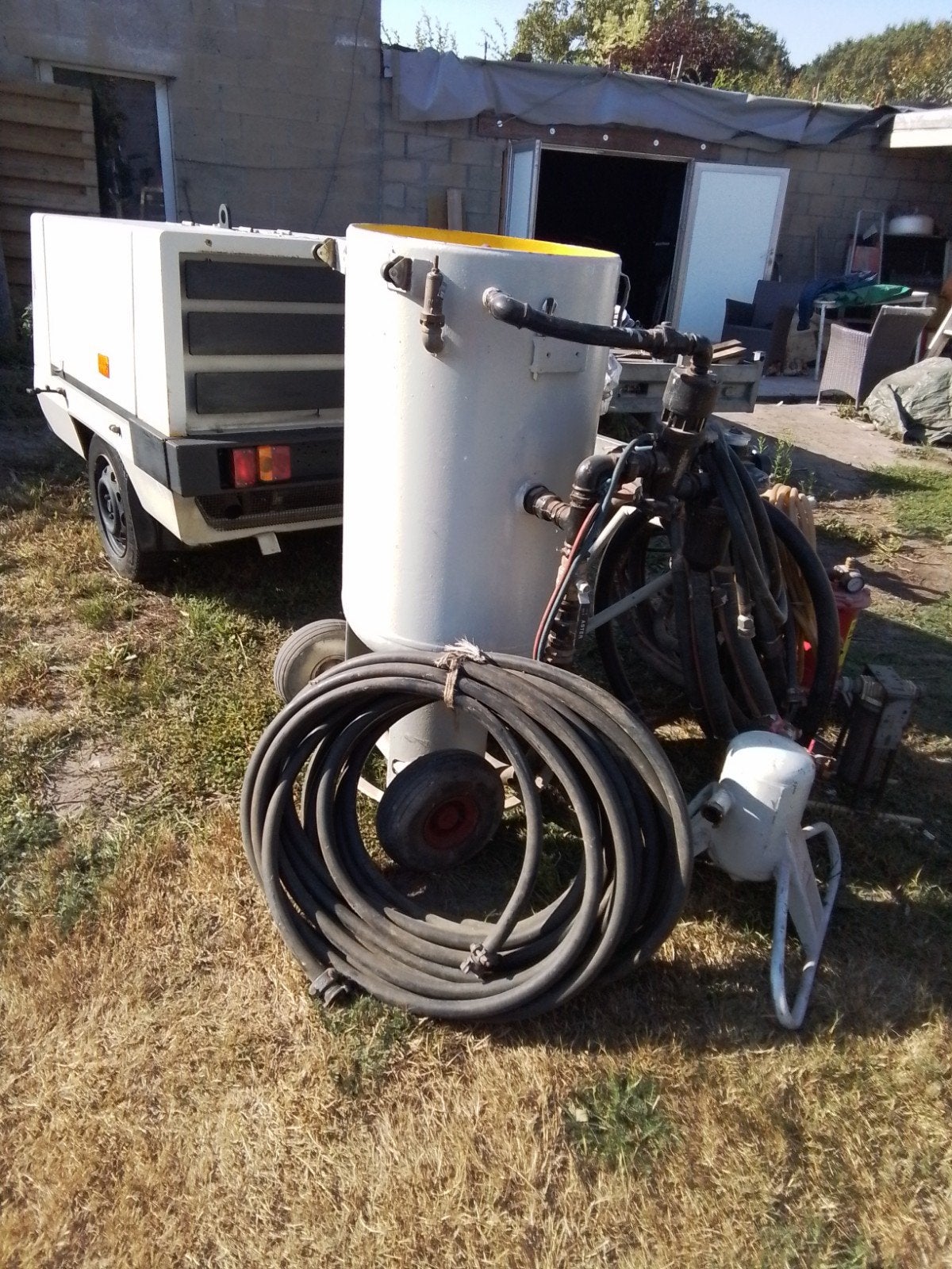 atlas copco compressor diesel mobiel, Doe-het-zelf en Bouw, Ophalen, Gebruikt