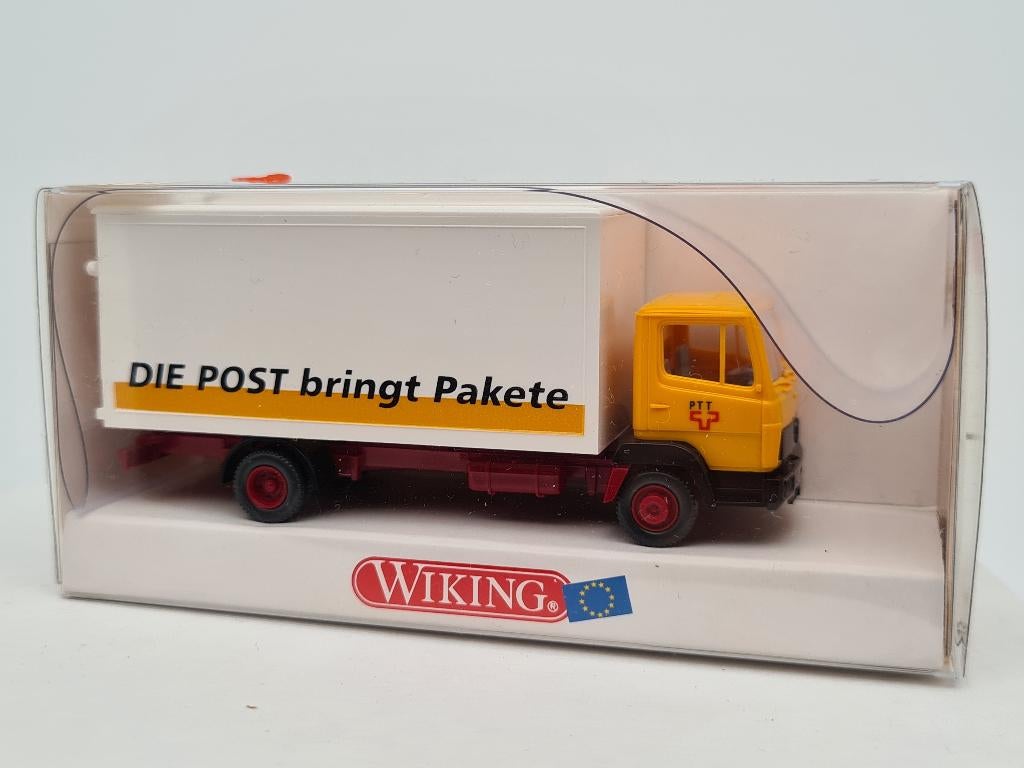 Mercedes Benz 814 bakwagen post - Wiking 1/87, Verzenden, Zo goed als nieuw, Bus of Vrachtwagen, Wiking