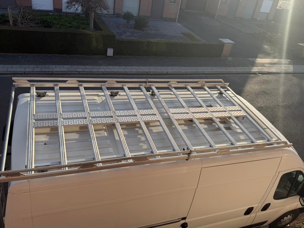 Aluminium dakdrager Peugeot L3 150kg met ladder, Autos : Divers, Porte-bagages, Enlèvement, Utilisé