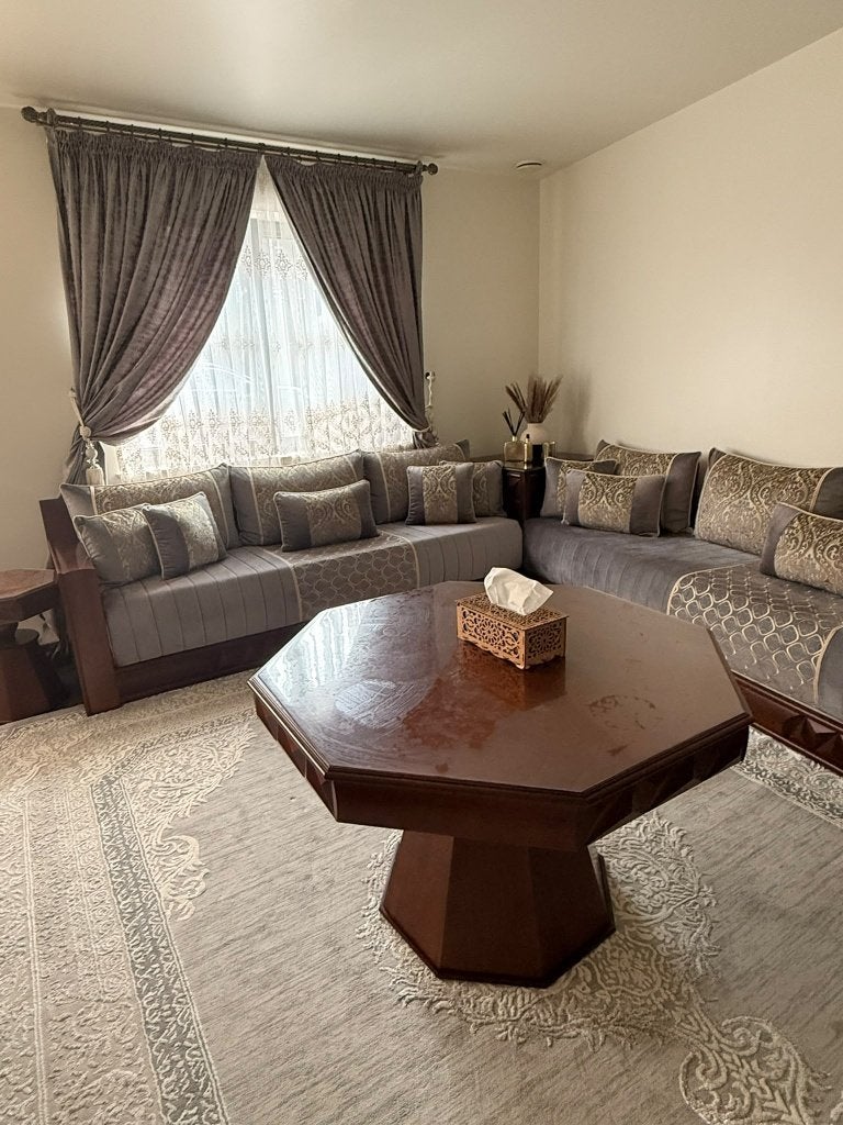 Salon Marocain + Tables, Maison & Meubles, Enlèvement, Comme neuf, Bois, Marocaine