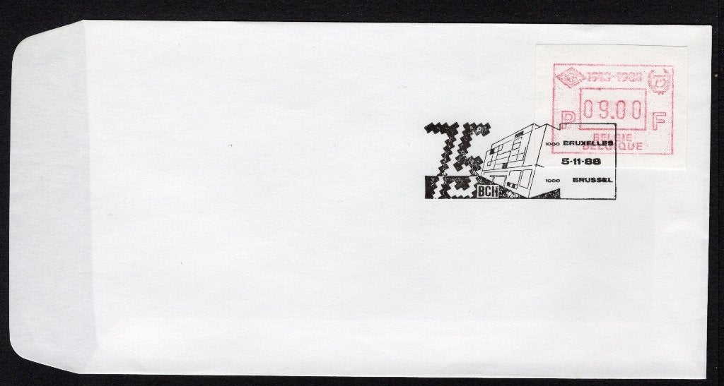 (B) Enveloppe ATM72 FDC 1988 - BCH 1913-1988 9 BEF, Envoi, Affranchi, Oblitération 1er jour