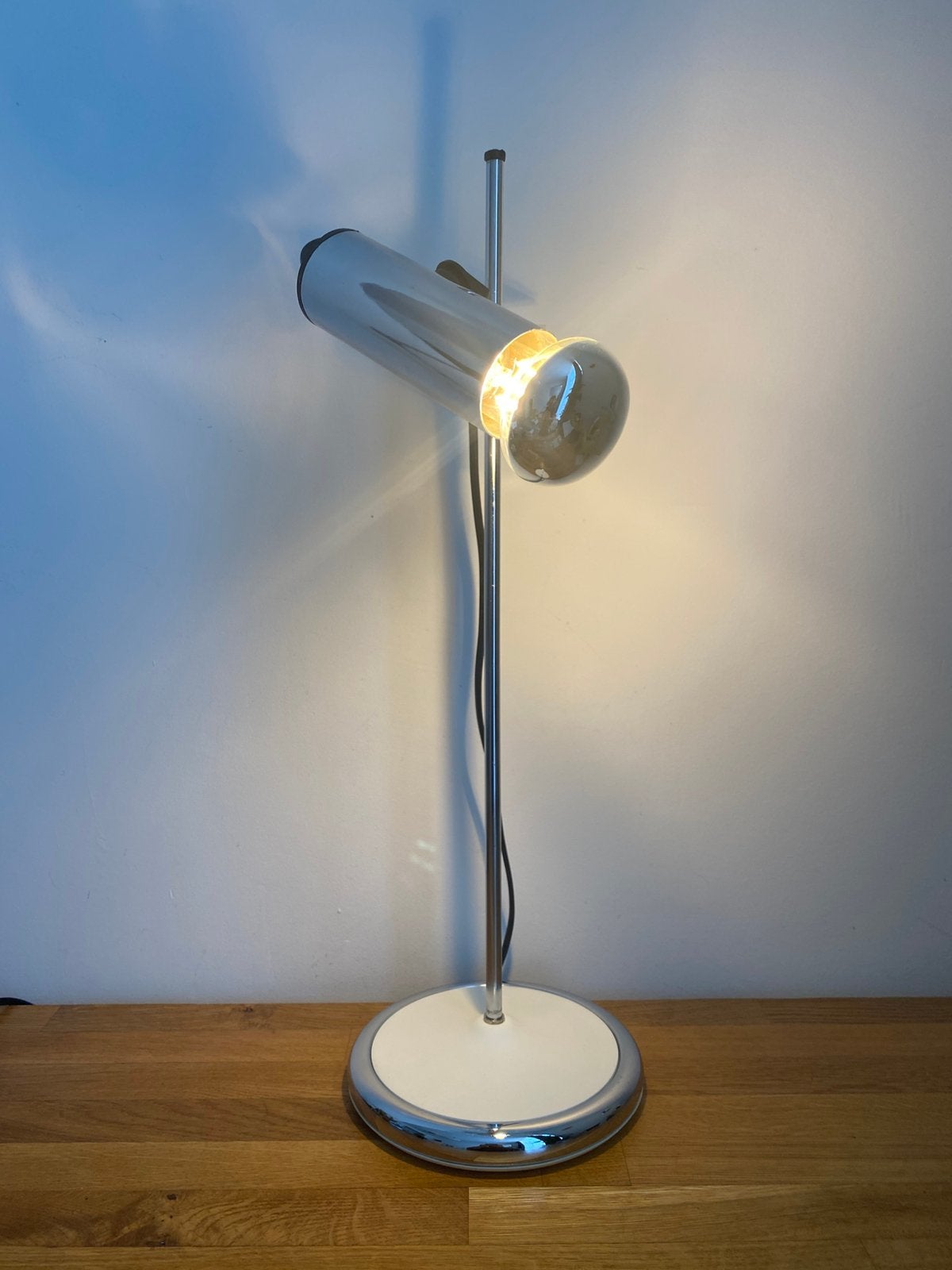 Lampe de bureau Targetti Sankey, Italie, 1970s, Gebruikt, 50 tot 75 cm, Ophalen of Verzenden, Space age
