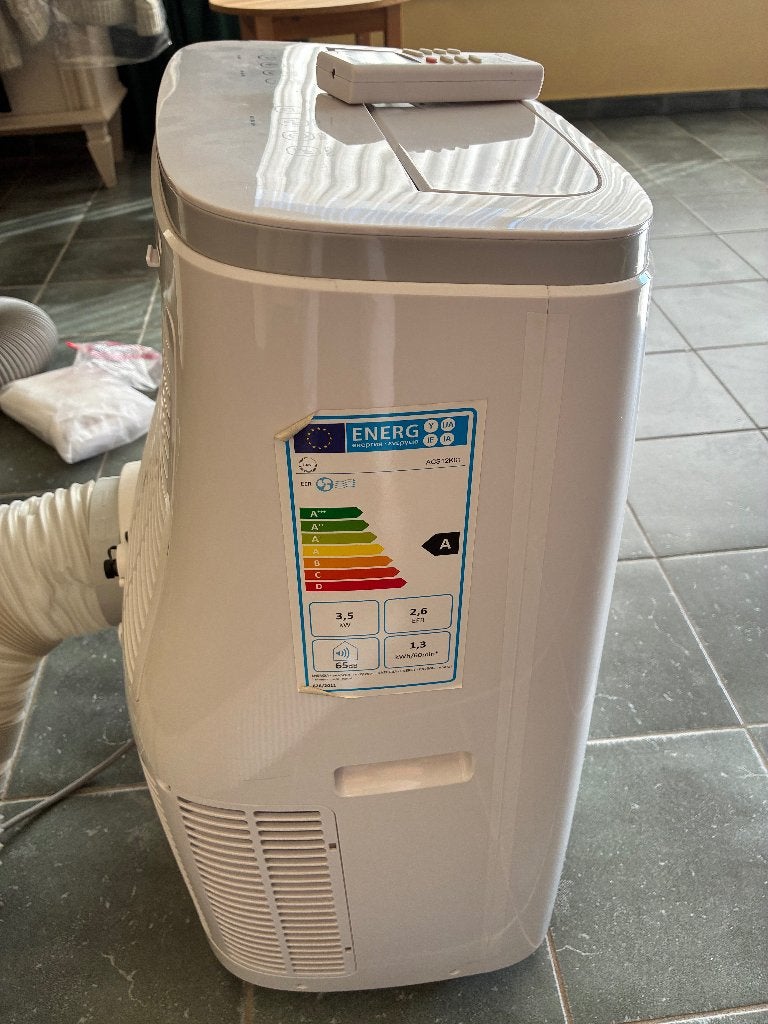 Mobiele airco, Refroidissement et Déshumidification, Enlèvement, Utilisé, Télécommande