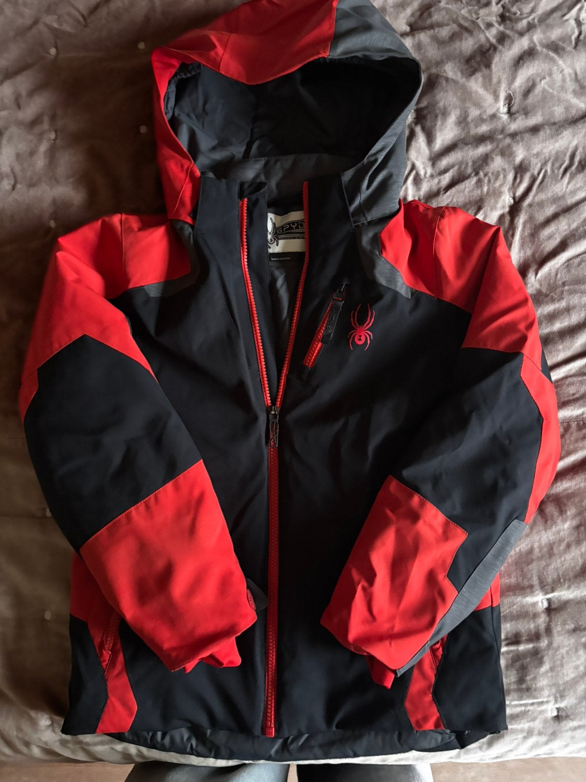 Skijas Spyder maat 10y zwart rood, Sports & Fitness, Ski & Ski de fond, Enlèvement, Comme neuf, Ski