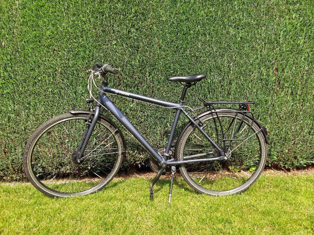 stadsfiets btwin hoprider 100, Fietsen en Brommers, Gebruikt, Versnellingen, Schijfrem, Ophalen